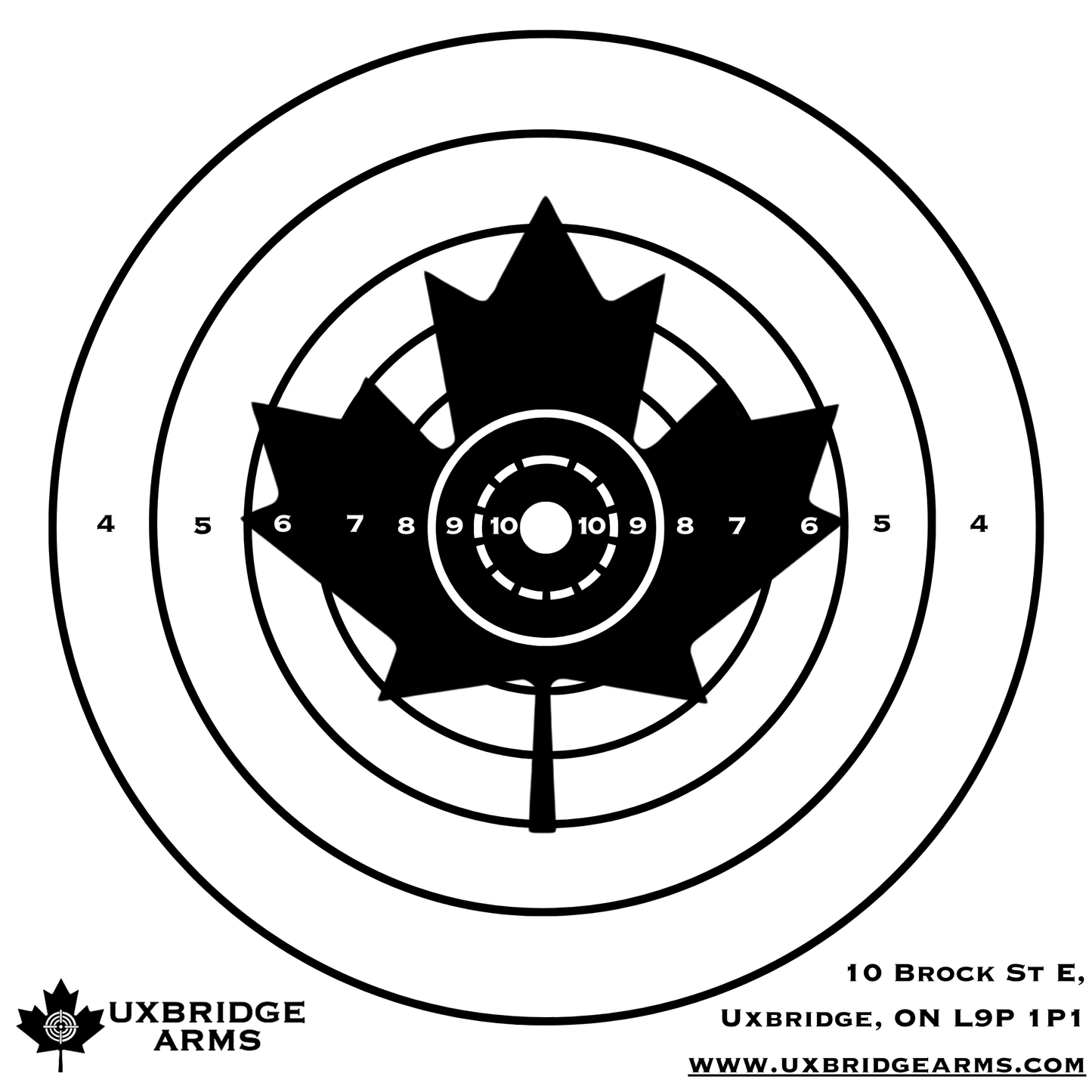 Uxbridge Arms 11"x11" Target (50 Pack)