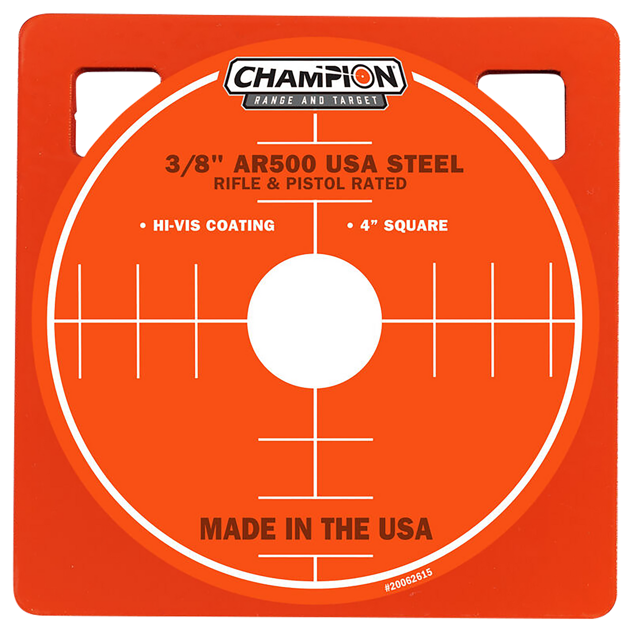 Champion Targets AR500 3/8" Square 4" Steel Target