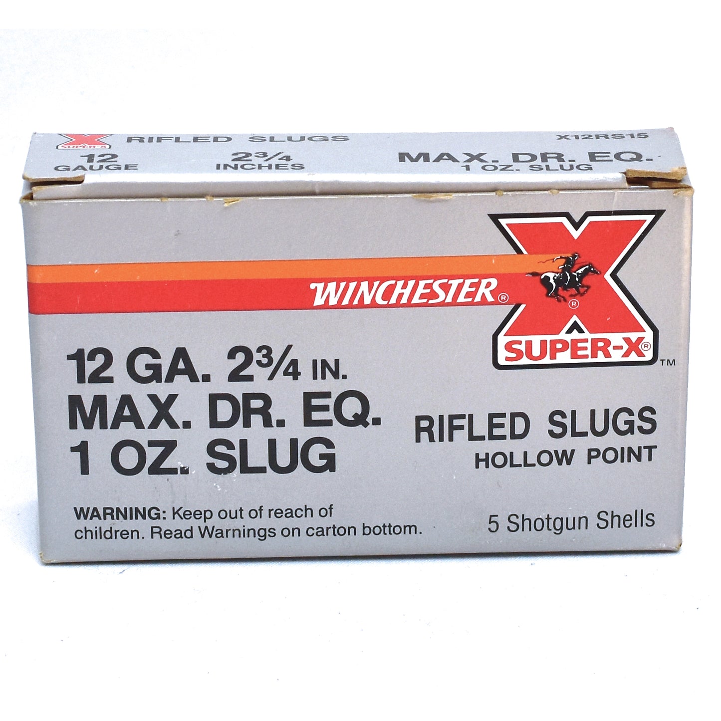 Winchester Super-X, 12 Gauge, 2-3/4", HP Rifled Slug, 1 oz. (5 rnds)