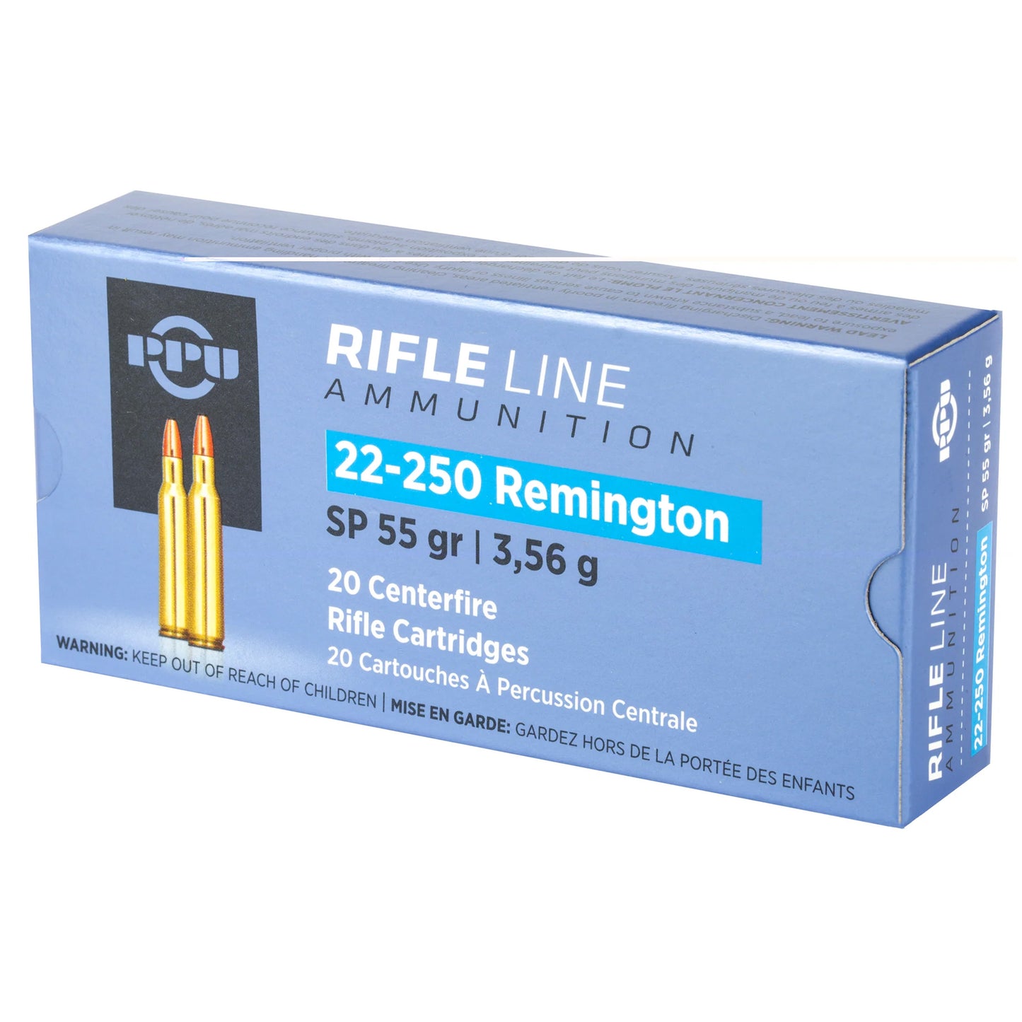 PPU .22-250 Remington SP 55gr (20)