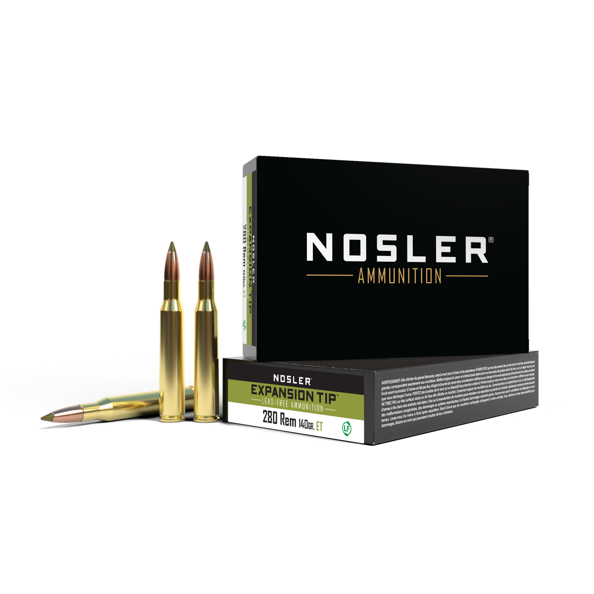 Nosler .280 Remington 140gr E-Tip Lead Free Hunting Ammo (20)