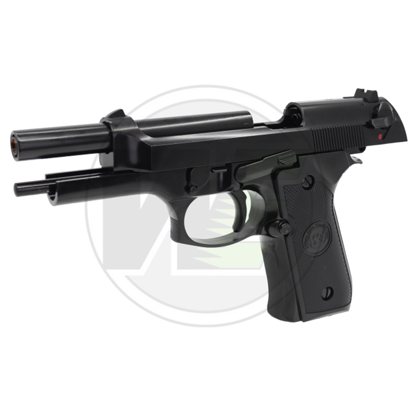 WE AIRSOFT, M9, Gas Blowback Pistol, 110mm Barrel - Black