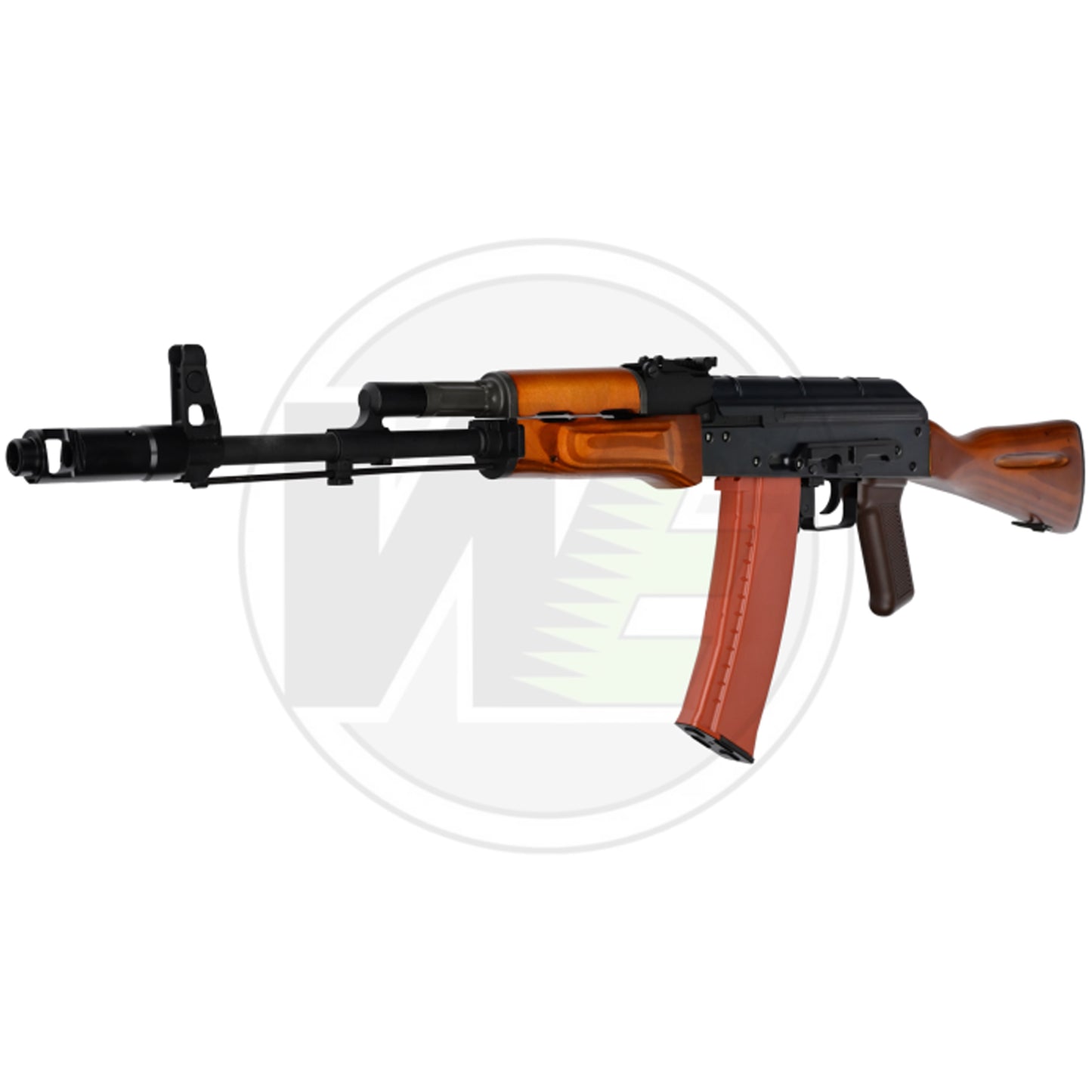 WE AIRSOFT, AK-74, Gas Blowback Rifle, 400mm Barrel - Wood