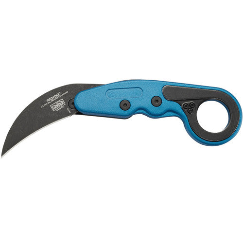CRKT Folding Knife, Blue Metallic, 2.74" Plain Edge Blade w/ Kinematic