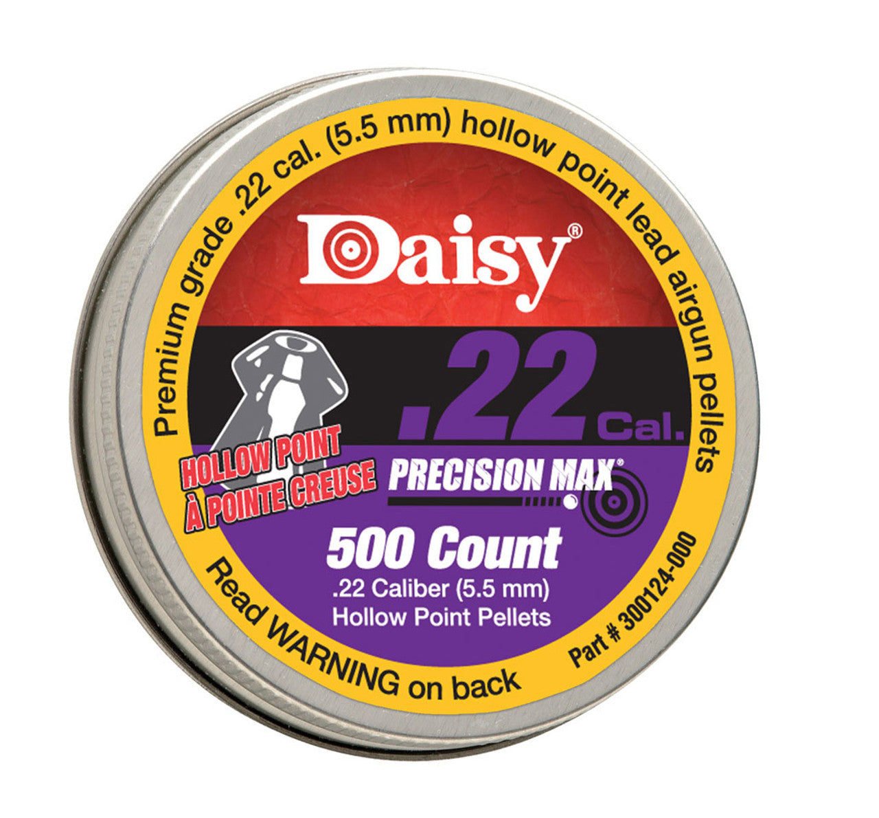 Daisy .22 Cal Hallow Point Pellets 500/Tin
