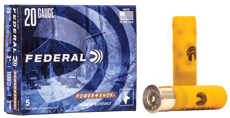 Power-Shok Buckshot 20 Gauge 2 Buck Shot Size