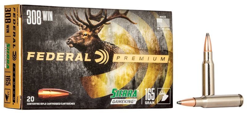 Federal Sierra GameKing Boat-Tail SP 308 Win 165 Grain