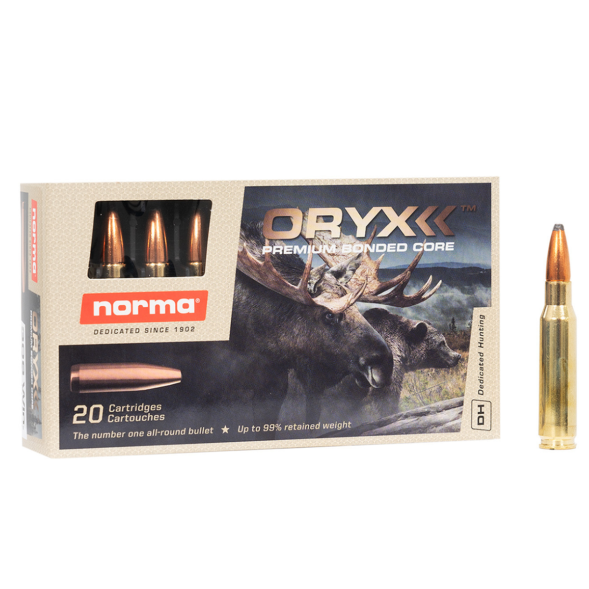 Norma Ammo 165Gr Oryx .308 Winchester 20rd Box