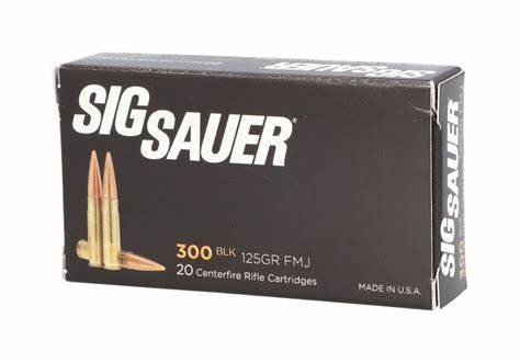 Sig Sauer 300AAC / 300blackout / 300BLK 125gr FMJ