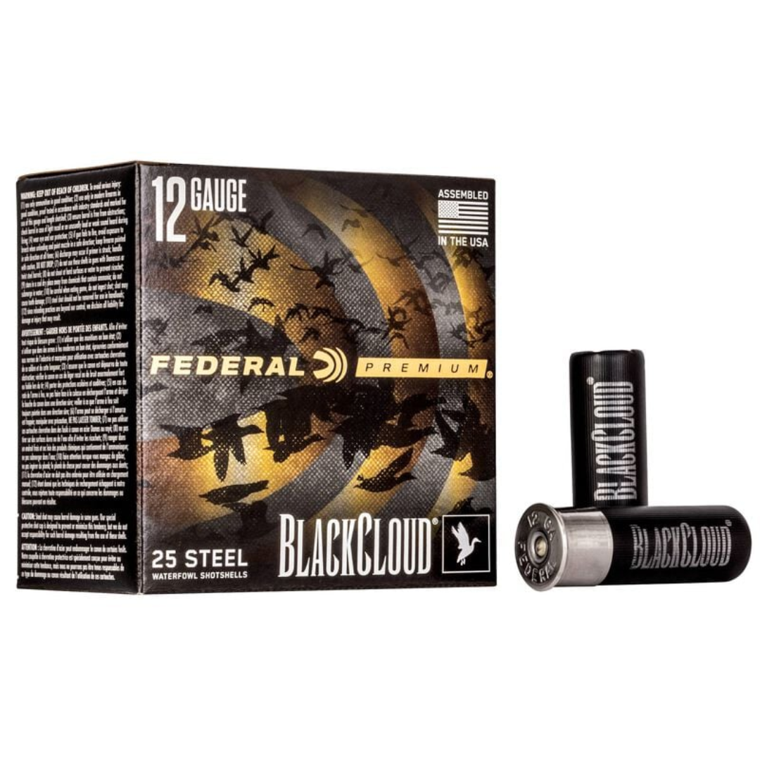 Federal Black Cloud FS Steel 12GA 3″ 1 1/8oz #2 Shot HV