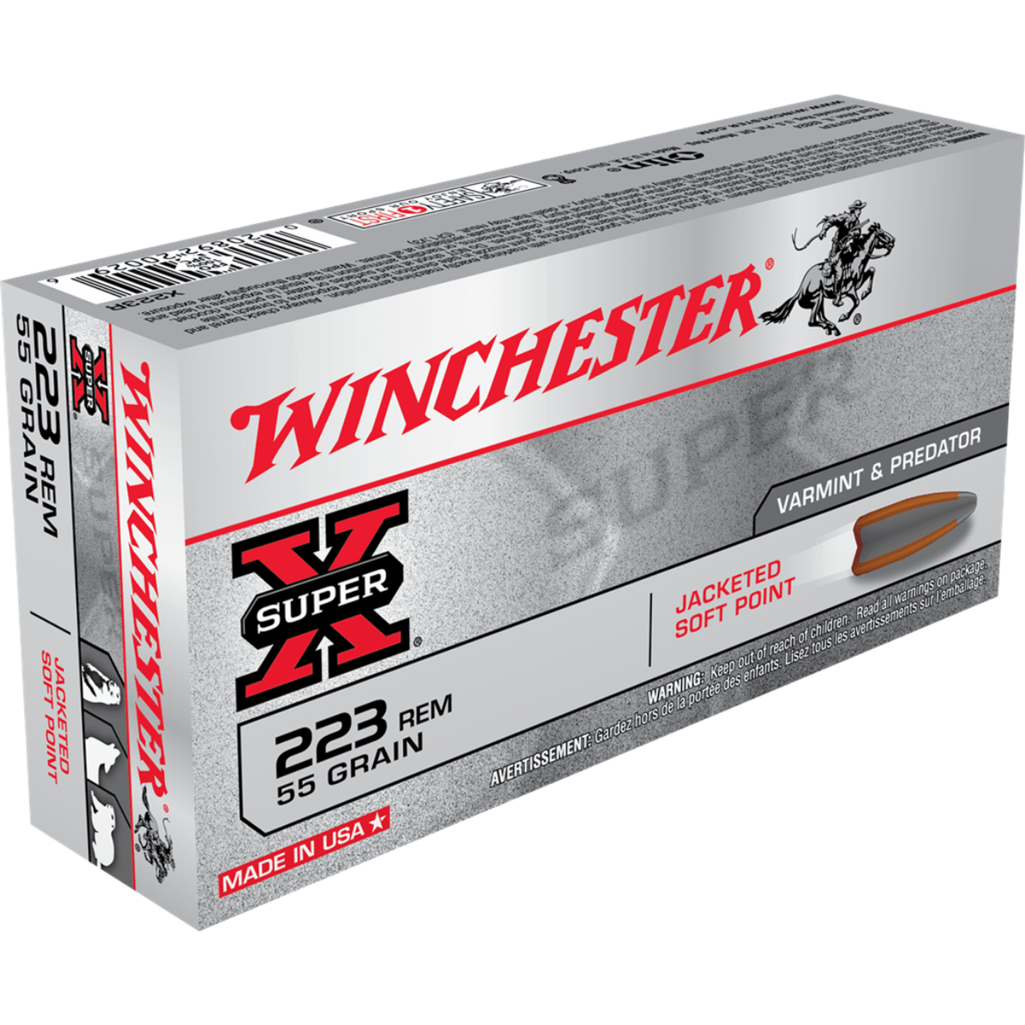 Winchester Super-X 223 Remington 55 Gr. JSP (20)