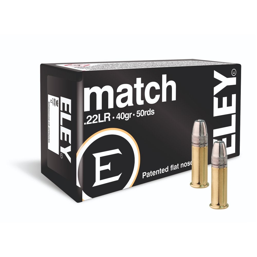 Eley Match, .22 LR, Lead Flat Nose, 40 gr. (50 rnds)