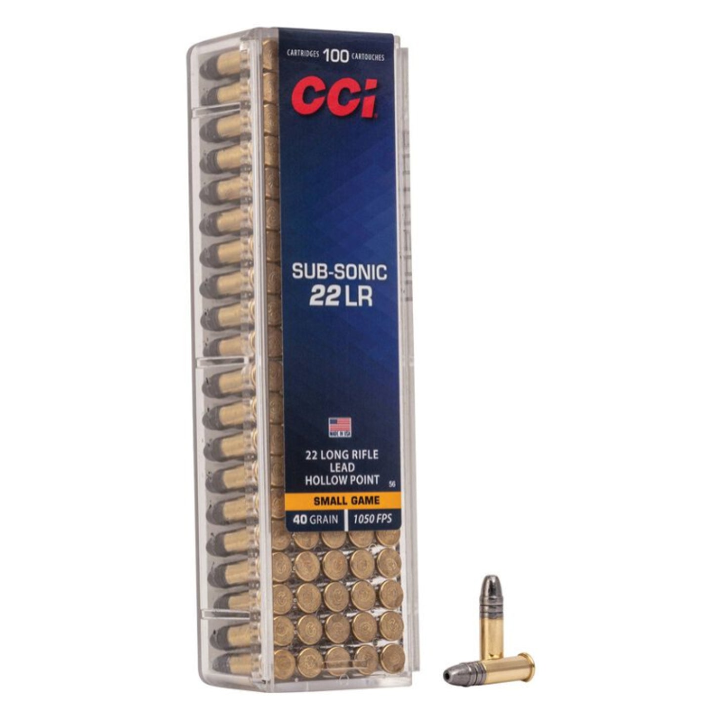 CCI Sub-Sonic, .22 LR, HP, 40 gr. (100 rnds)