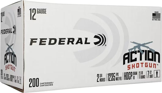 Federal Action Shotgun Target, 12 Gauge, 2-3/4", #7.5, 1-1/8 Oz. (200 Rnds)