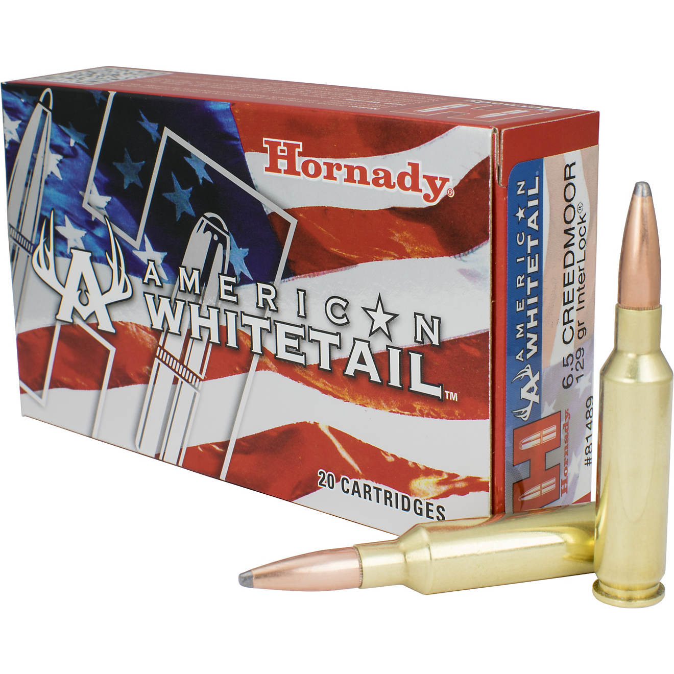 AMERICAN WHITETAIL 6.5 CREEDMOOR 129GR AMMO