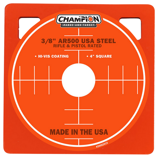Champion Targets AR500 3/8" Square 4" Steel Target