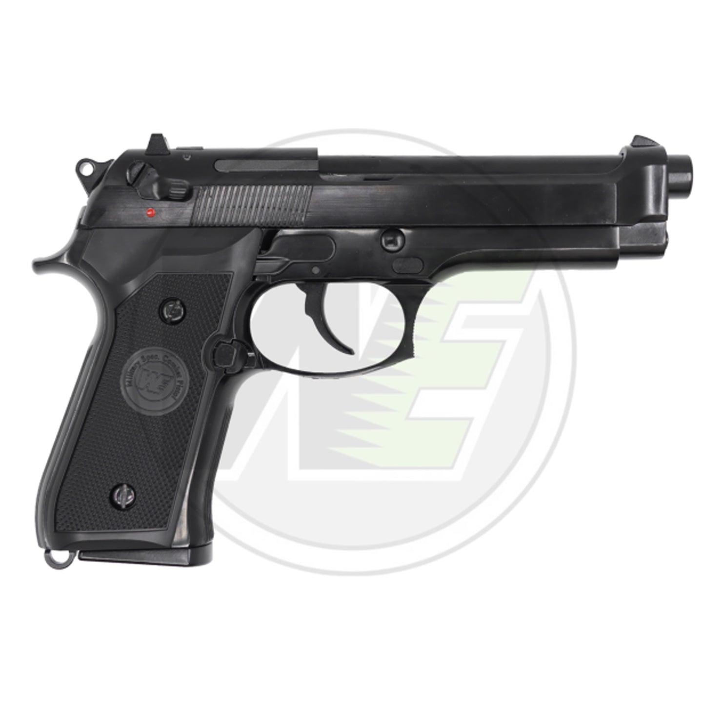 WE AIRSOFT, M9, Gas Blowback Pistol, 110mm Barrel - Black