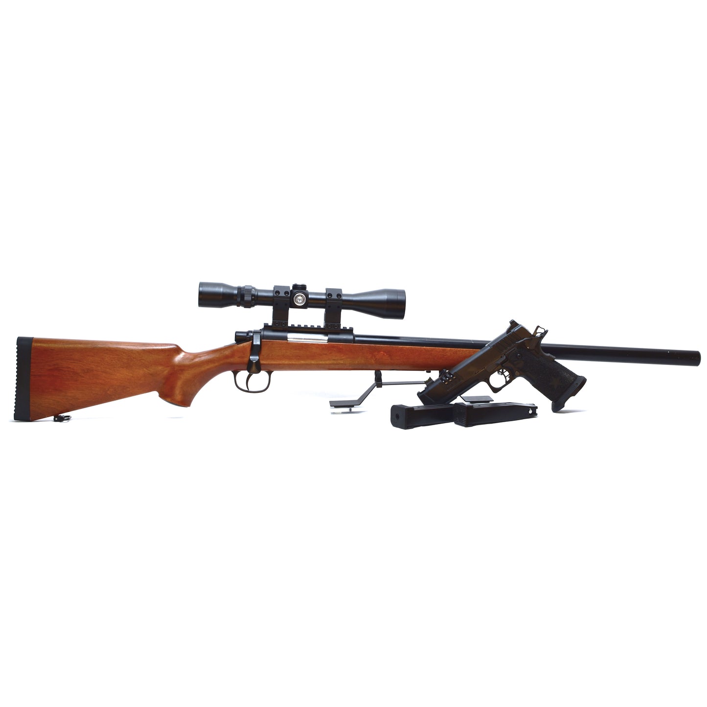 AIRSOFT Sniper & Gas Blowback Pistol Package