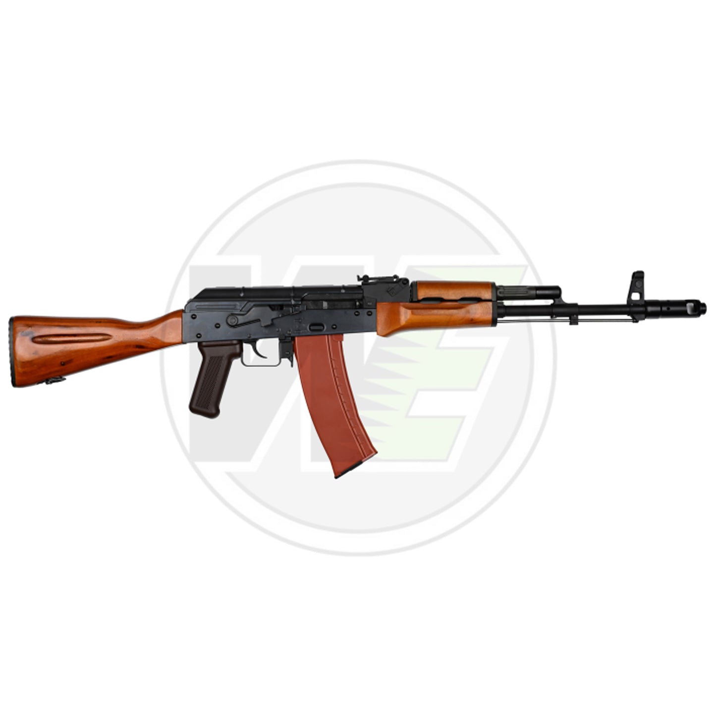 WE AIRSOFT, AK-74, Gas Blowback Rifle, 400mm Barrel - Wood