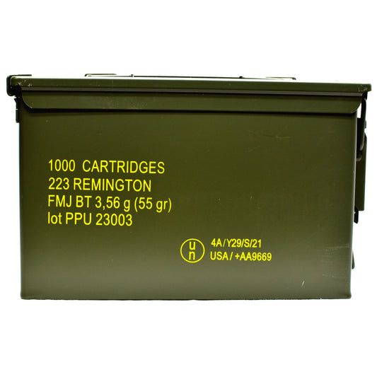 Ammo Box with 1000 Rounds of .223 Rem, 55gr FMJ