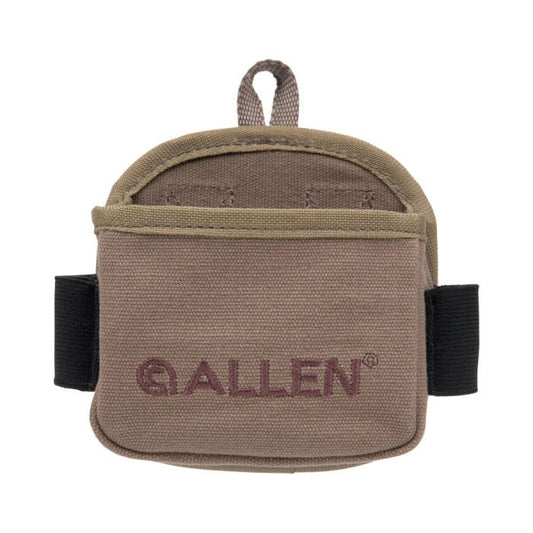 Shotgun Shell Pouch - Clay, Trap, and Skeet Shooting Accessories - Hunting and Gun Range Gear - Soft Canvas Design - Tan