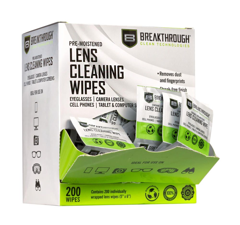 Breakthrough lens cleaning wipes