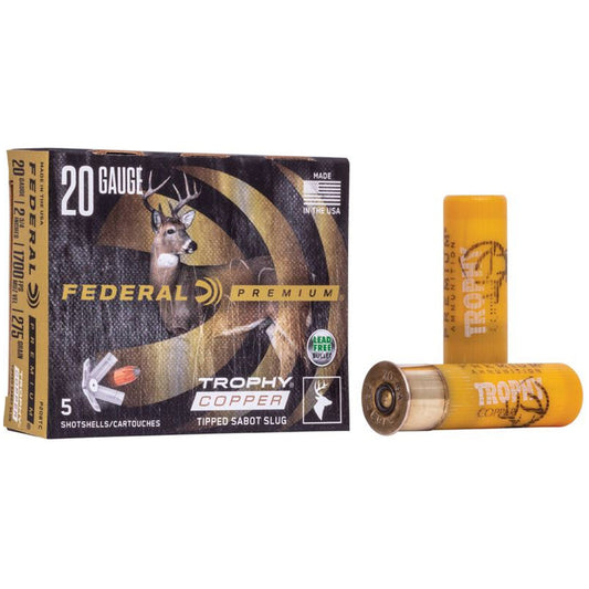 Federal, 20 Gauge, 3", Copper Sabot Slug, 275 gr. (5 rnds)