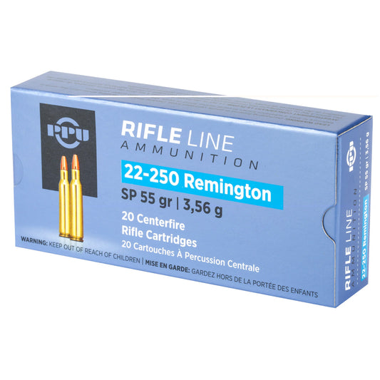PPU .22-250 Remington SP 55gr (20)