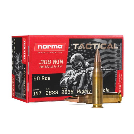 NORMA TAC .308 Winchester FMJ 147GR