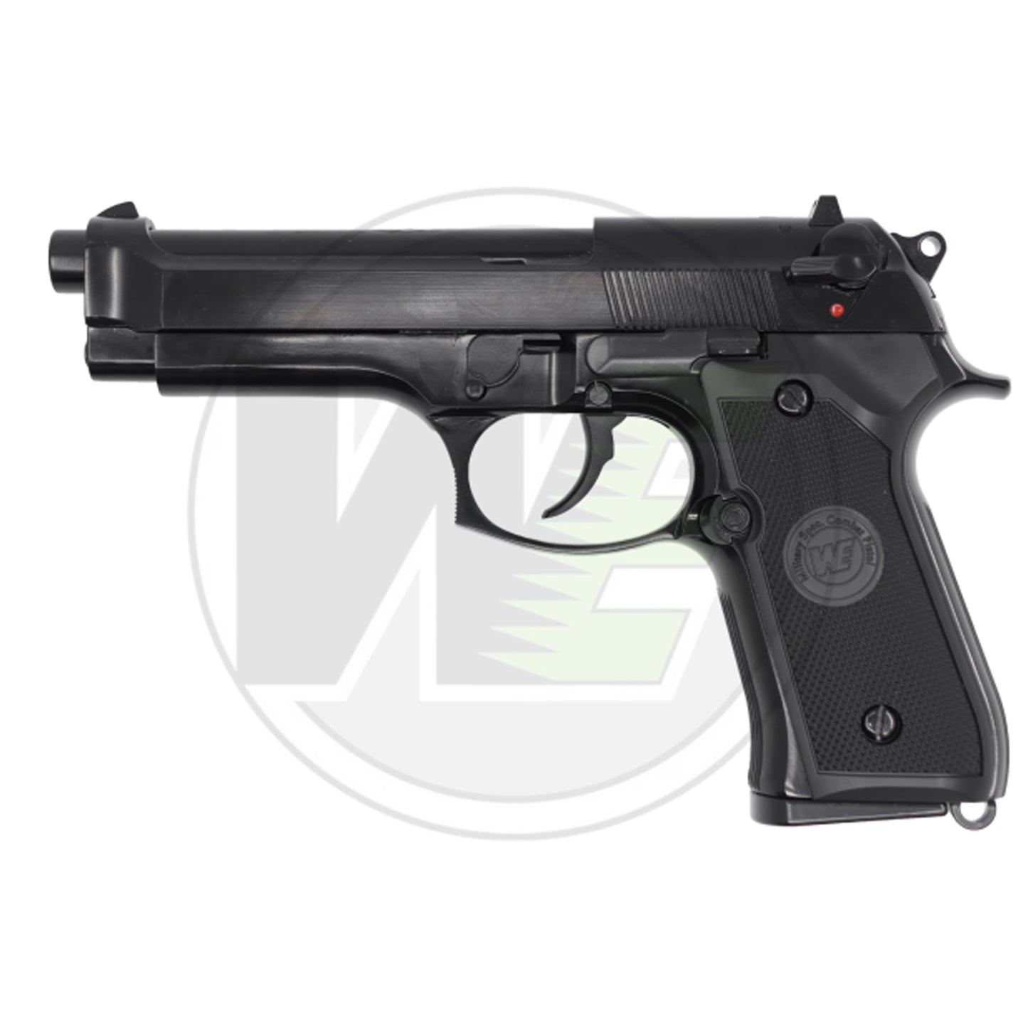 WE AIRSOFT, M9, Gas Blowback Pistol, 110mm Barrel - Black