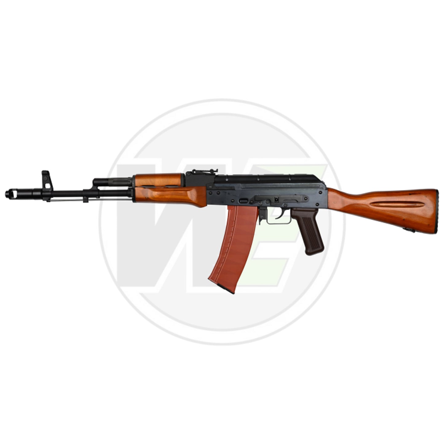 WE AIRSOFT, AK-74, Gas Blowback Rifle, 400mm Barrel - Wood