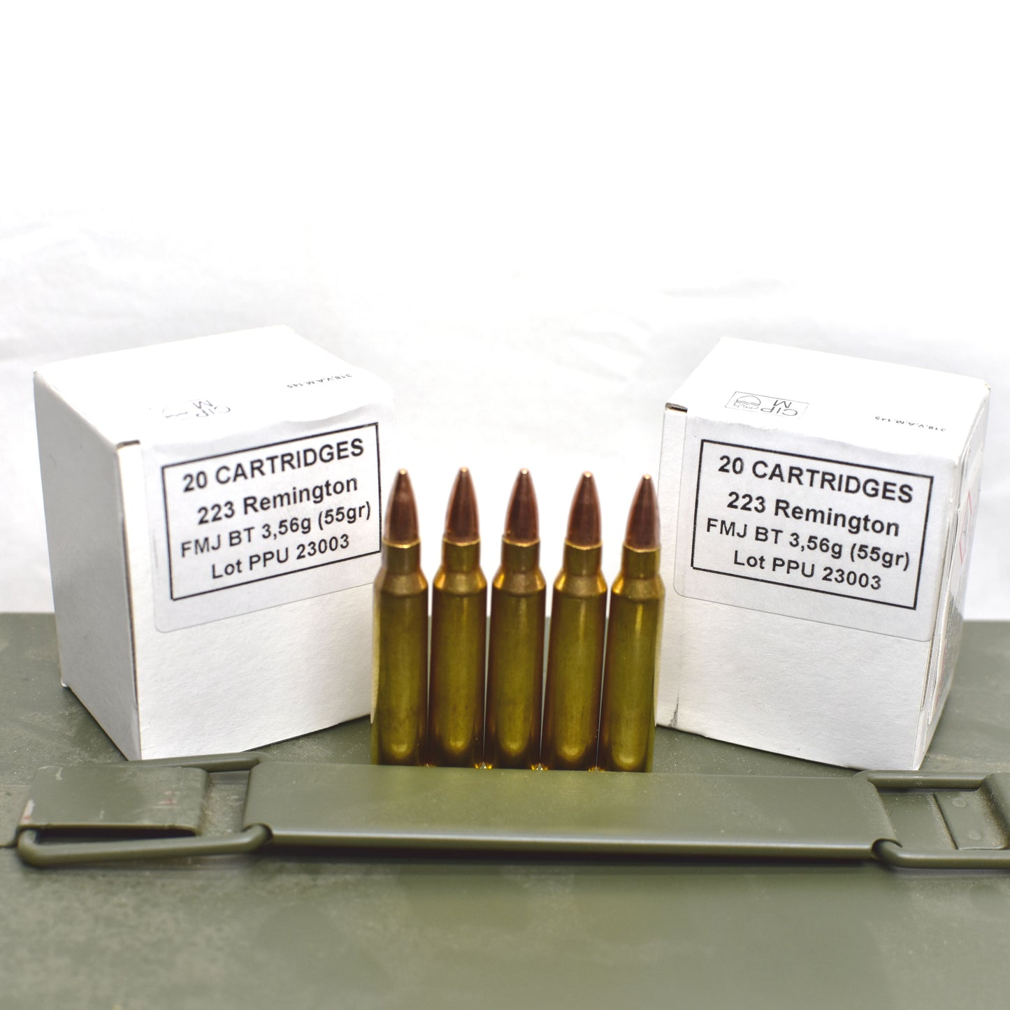PRVI PPU .223 Rem 55Gr FMJ (Bulk 1000 Rounds, With ammo Box)