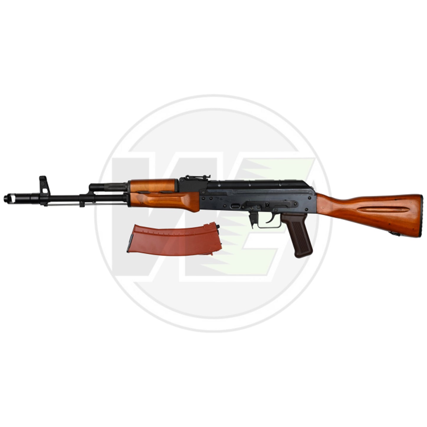 WE AIRSOFT, AK-74, Gas Blowback Rifle, 400mm Barrel - Wood