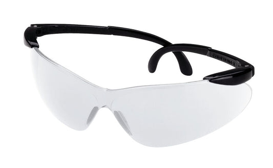 BALLISTIC SHOOTING GLASSES BLACK FRAME CLEAR LENS