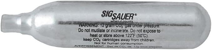 Sig Sauer 12 Gram Prefilled Replacement CO2 Cylinders for Air Pistols & Air Rifles