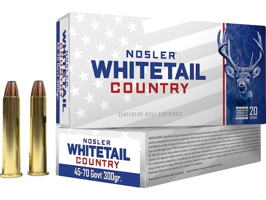 Nosler Ammo, 45-70 Gov't, 300 Grain, White-Tail Country