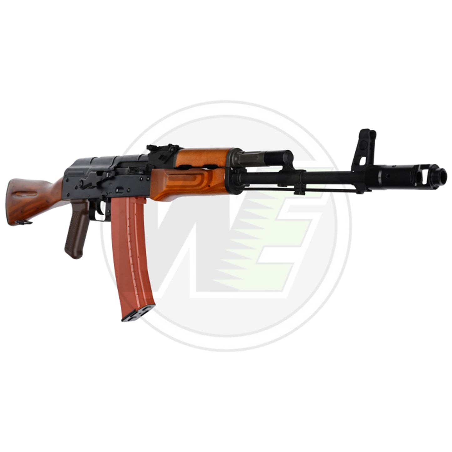 WE AIRSOFT, AK-74, Gas Blowback Rifle, 400mm Barrel - Wood