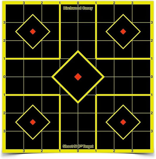 SHOOT-N-C 8" SIGHT-IN TARGET 6 SHEET PKG