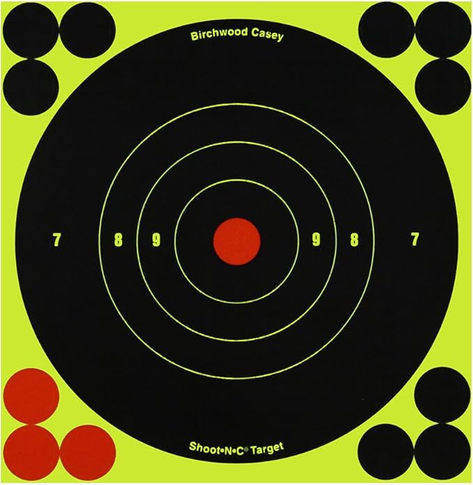 SHOOT-N-C 6" BULL'S EYE TARGET 60 SHEET PKG