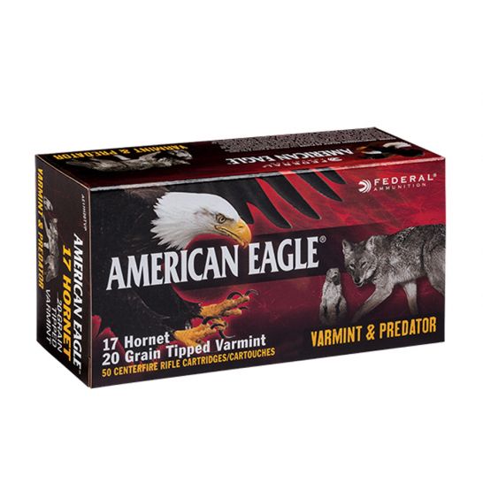 Federal American Eagle 17 Hornet 20 Gr Tipped Varmint Ammunition