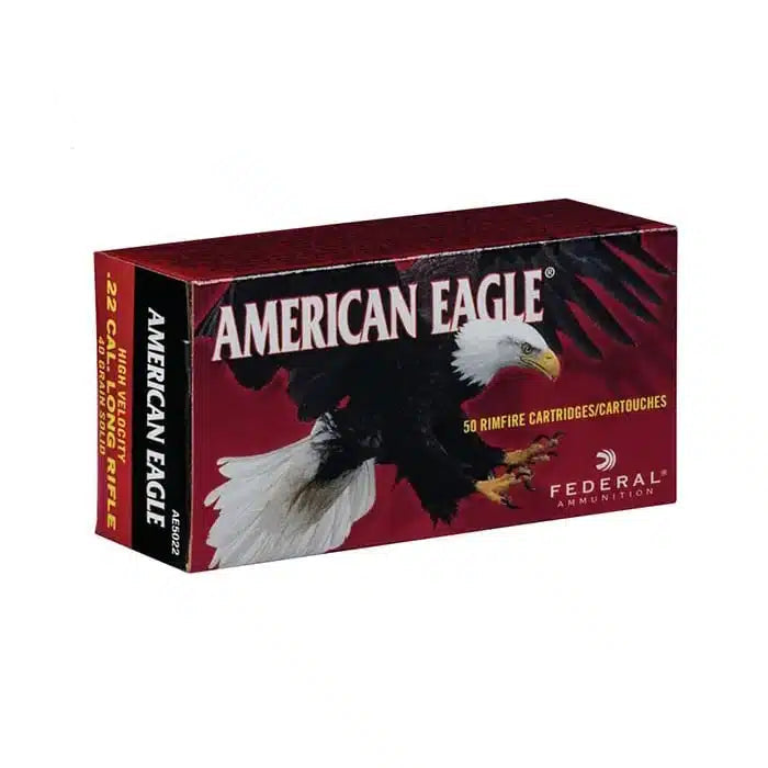 Federal American Eagle 22 Long Rifle Ammunition 40 Grain Lead Round Nose - AE5022