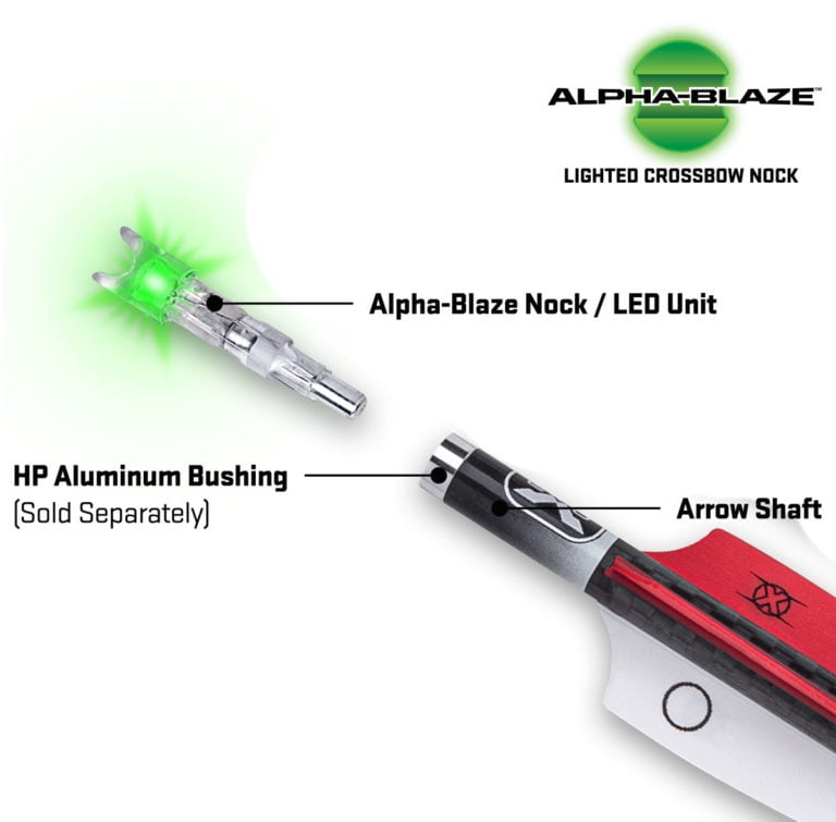 Lighted Alpha-Blaze Pro Elite 400 Carbon Crossbow Arrows