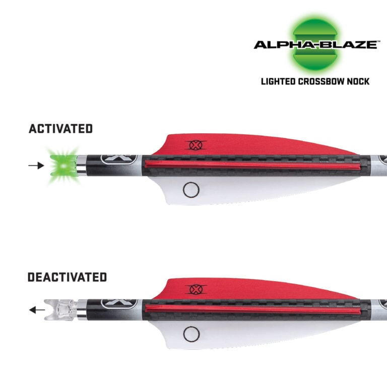 Lighted Alpha-Blaze Pro Elite 400 Carbon Crossbow Arrows