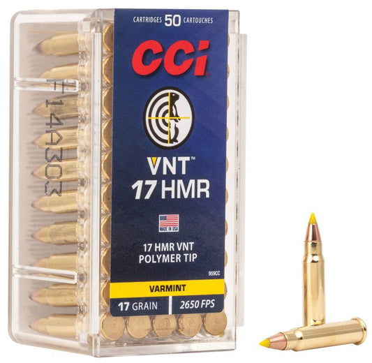 CCI VNT, 17 HMR, Polymer Tipped, 17 gr. (50 rnds)