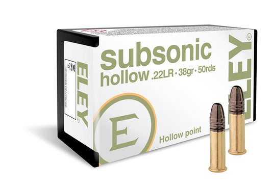 Eley .22 LR Subsonic Hollow Ammunition