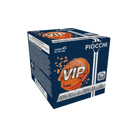 Fiocchi VIP, .410, 2-1/2", #7.5 Shot, 1/2 oz. (25 rnds)