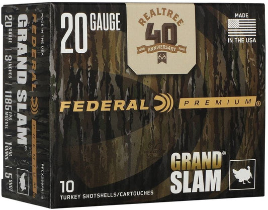 Federal Grand Slam Realtree 40th Anniversary Edition, 20 Gauge, 3 in, 1 5/16 oz, #5 1185 fps