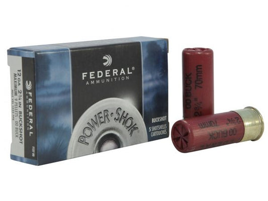 Federal Ammunition Power-Shok 12 GA. 2 3/4" Buckshot 00BK