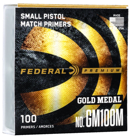 Federal Gold Medal Small Pistol Primer 100Ct Match