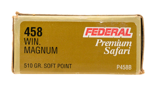 Federal Premium Safari 458 Winchester Magnum 510 Gr. SP